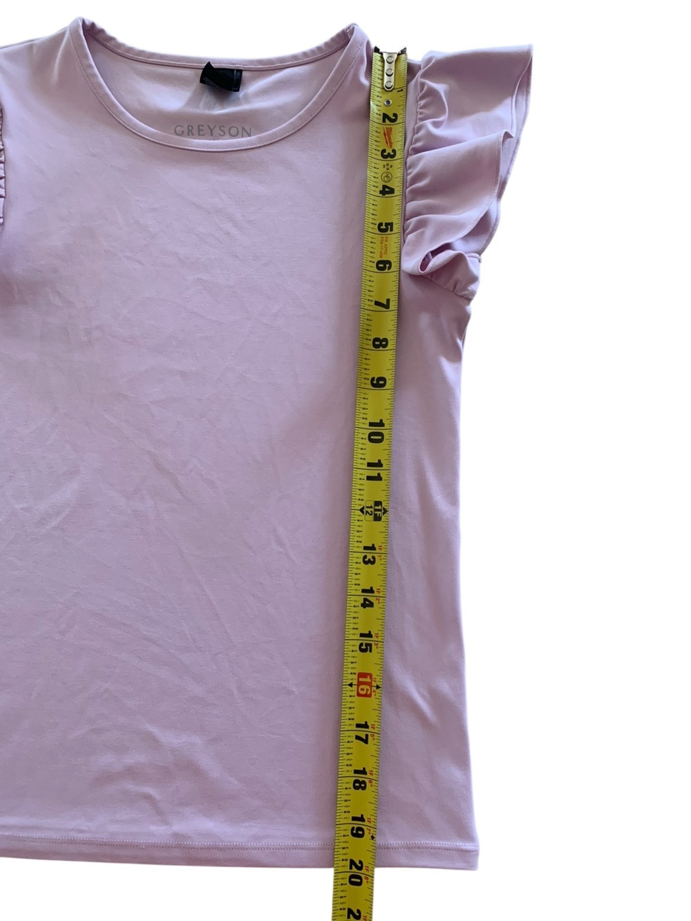 Greyson Clothiers Girls Venus Ruffle Sleeve Top Pink Size 10 Performance Golf - Picture 6 of 6